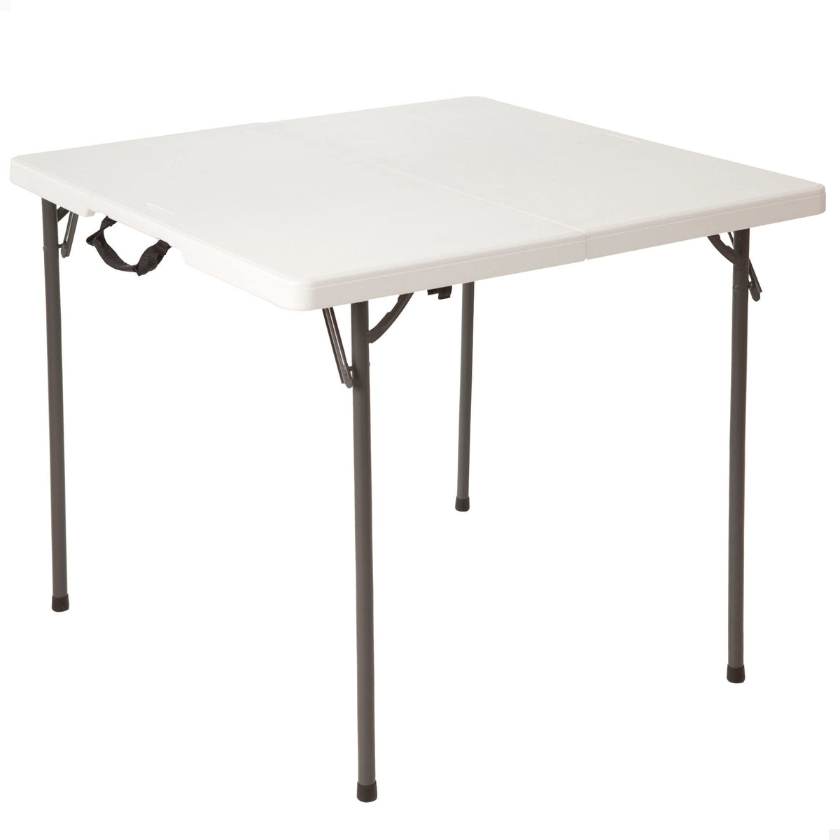 White 34 Inch Fold in Half Square Table E841