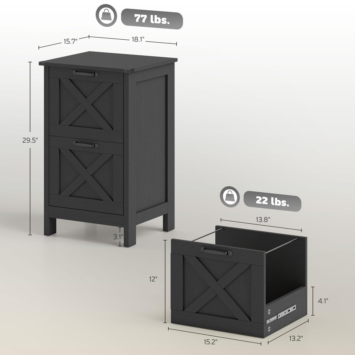 2 Drawer Vertical File Cabinet Y417098