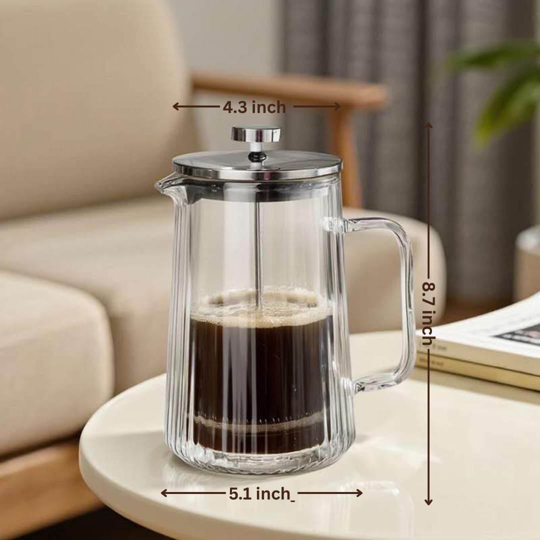 Glass French Press Coffee Maker 34oz T482