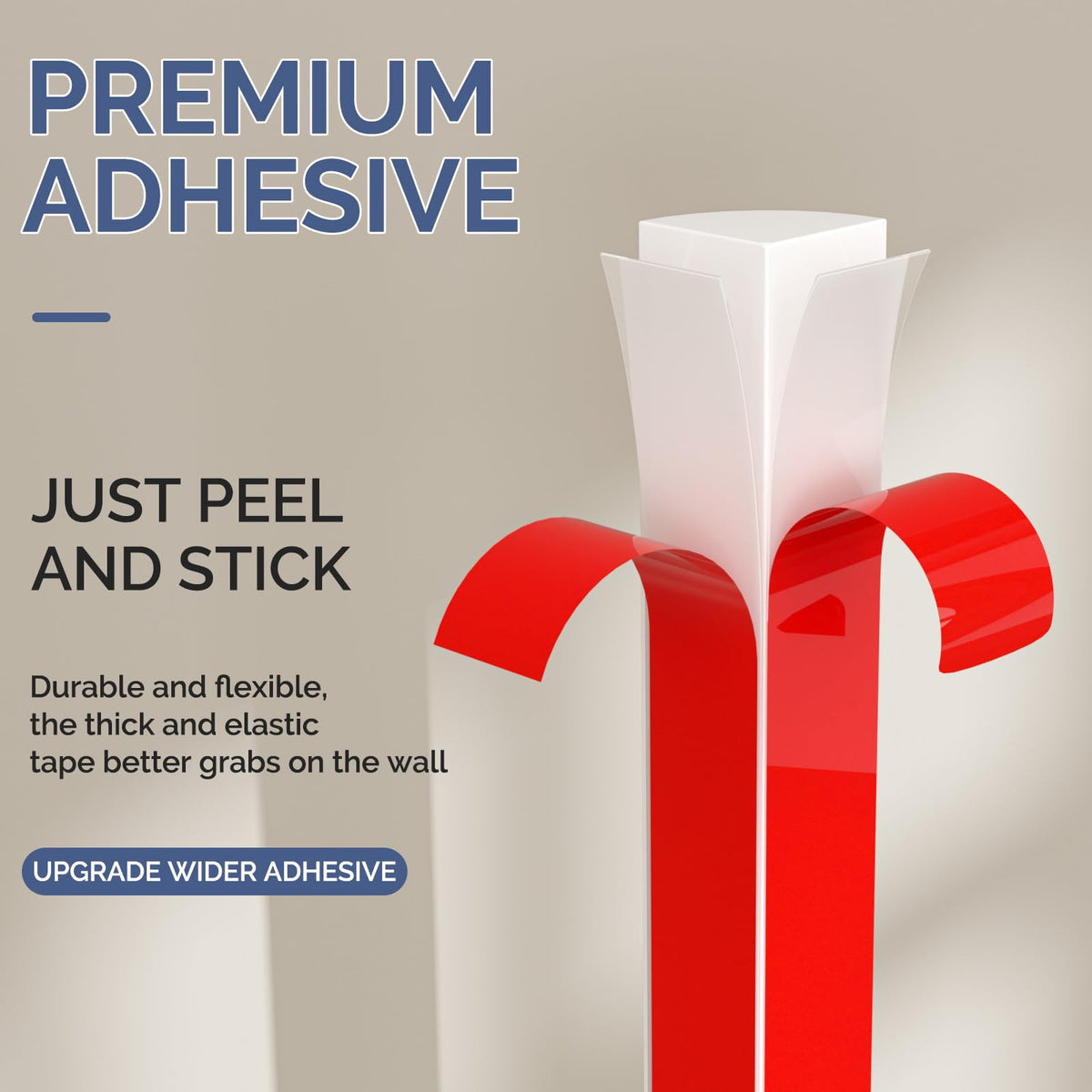 Quarter Round Molding Peel and Stick Baseboard Trim V156