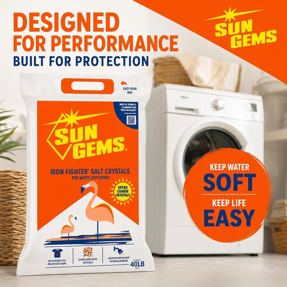 40 lb Extra Coarse Water Softener Salt Crystals L4267
