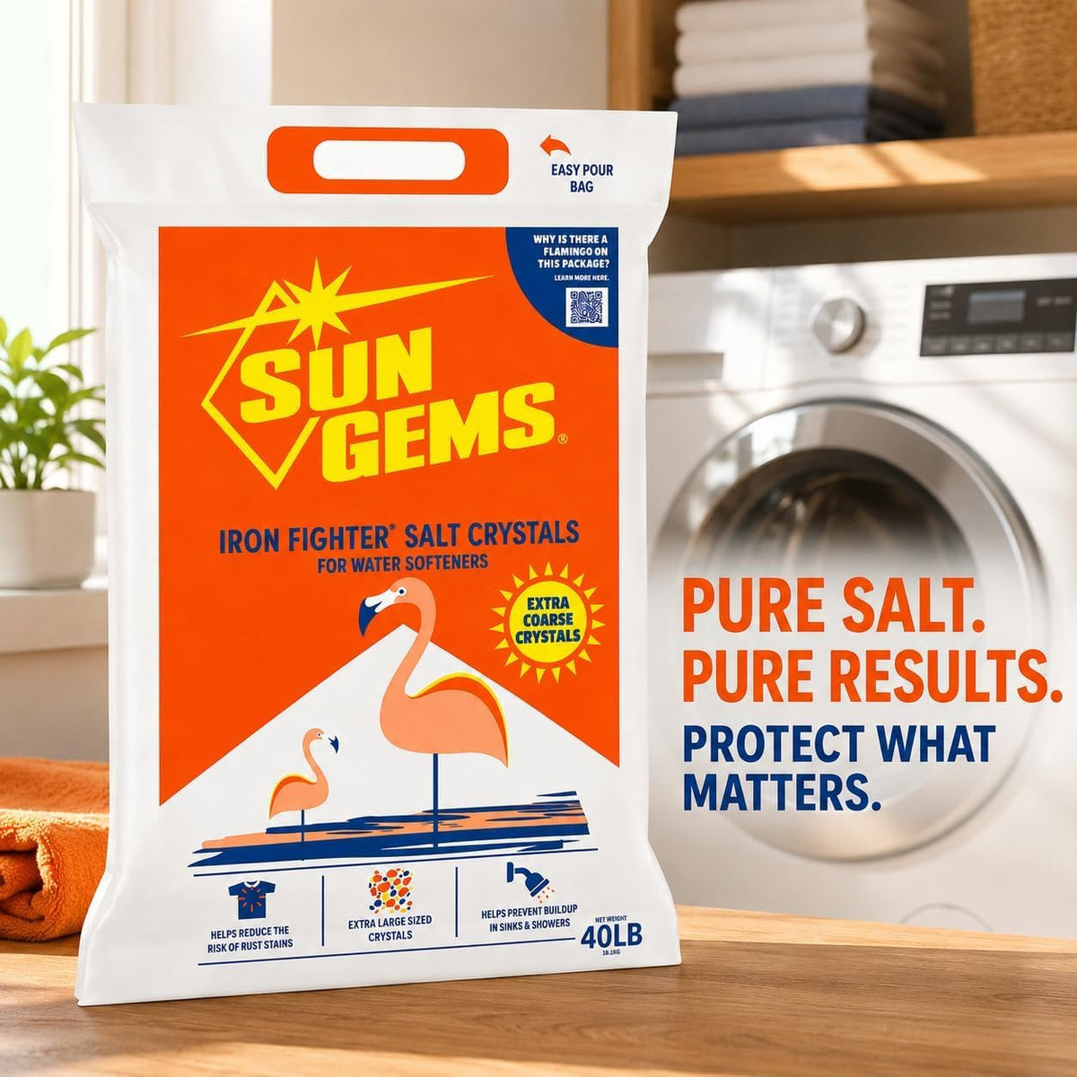 40 lb Extra Coarse Water Softener Salt Crystals L4267