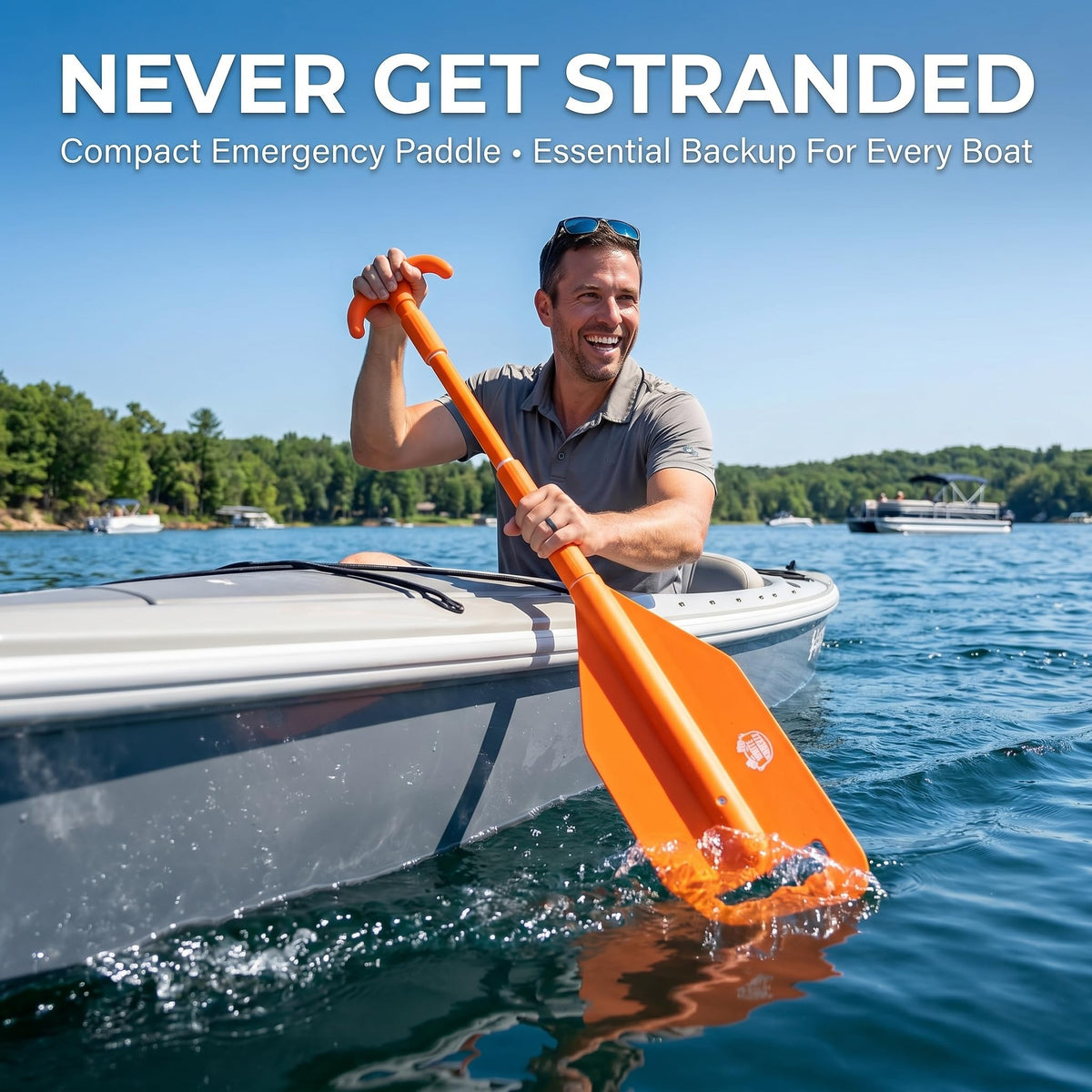 Telescoping Emergency Paddle with T-Grip Handle N830845